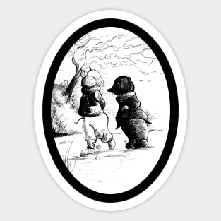 Ratty and Mole 23/08/22 - Children's book inspired designs Sticker